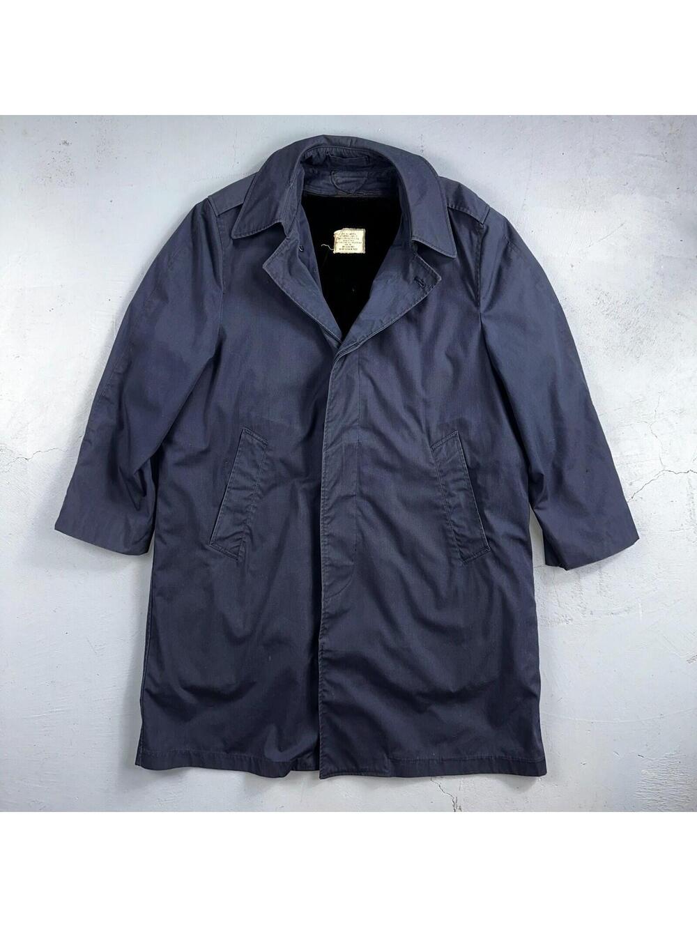 1970s VTG US Air Force Trench Coat 40s Blue All Weather Removable Liner 3556